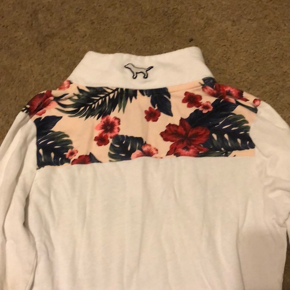 Tropical Pink 1/4 zip up sweatshirt - Picture 2 of 3